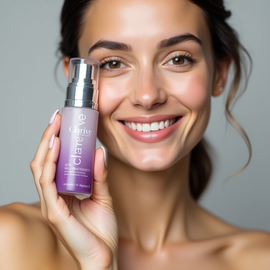 Flux_Dev_A_beautiful_elegant_young_woman_holding_a_skincare_se_2